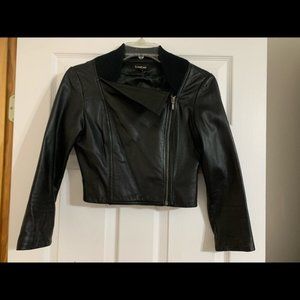Genuine Leather Cropped Bebe Jacket XS